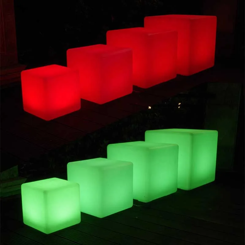 Lámpara de noche LED con forma de cubo