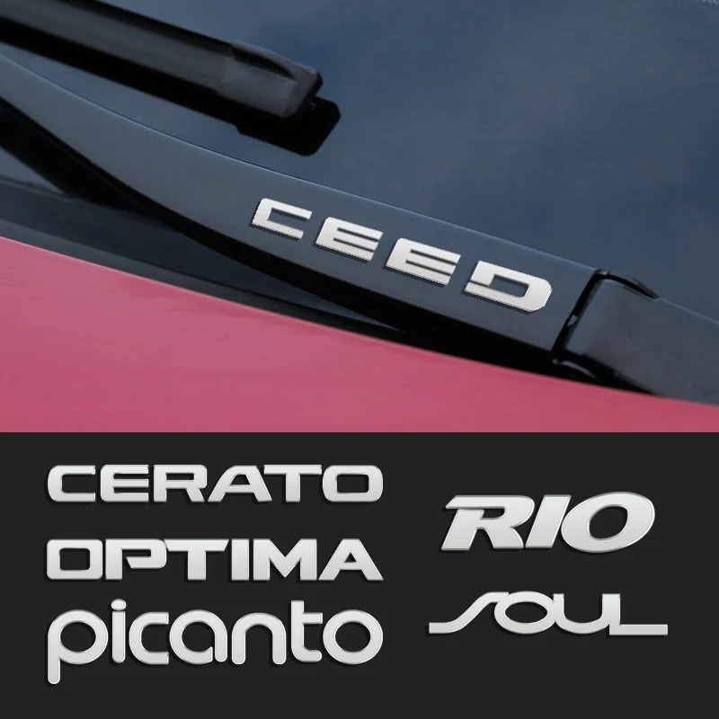 Metal emblem Auto Decor Decals Car Window Wiper Stickers For Kia picanto rio ceed sportage cerato soul sorento car Accessories | Автомобили