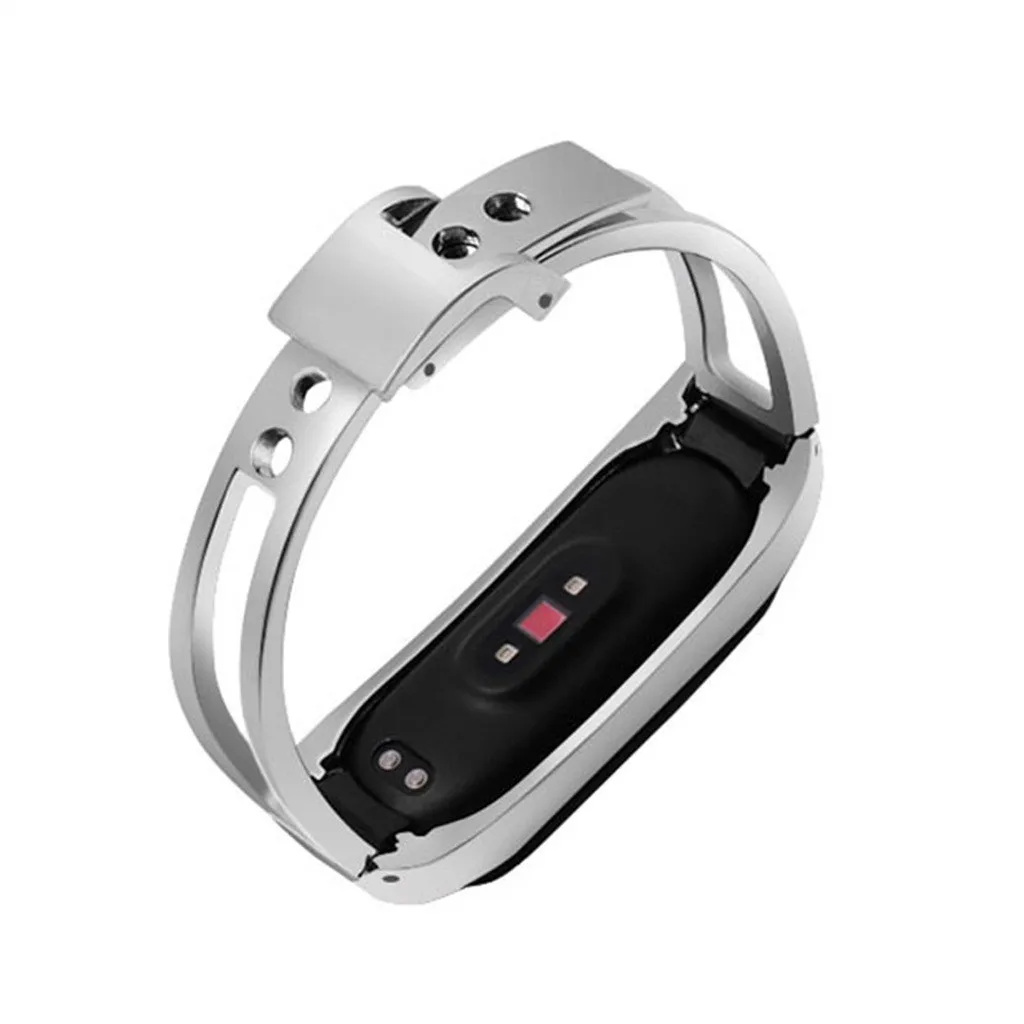 Ouhaobin ремешок 120-210 мм для mi Band 4, металлический браслет, браслет на запястье, ремешок для Xiomi mi Band 3 4, ремешок 1014#2