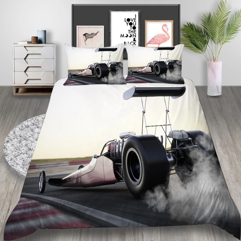 3D автомобиль дизайн постельных принадлежностей Новое Стильное Одеяло Твин Полный queen King размер с наволочкой 2/3 шт