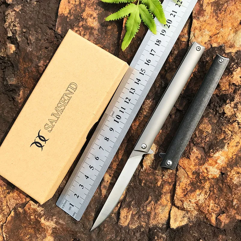 

2019 Tactical Folding Knife aviation hnuting sharp titanium Knife free Shipping