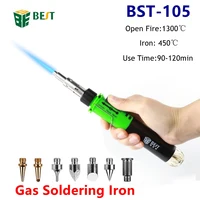 BST-105 32 Pcs Pen Type Multifunctional Gas Soldering Iron Open Fire 1300℃ Iron 450℃ 10 Seconds Warm Up Rework Welding Tools 1