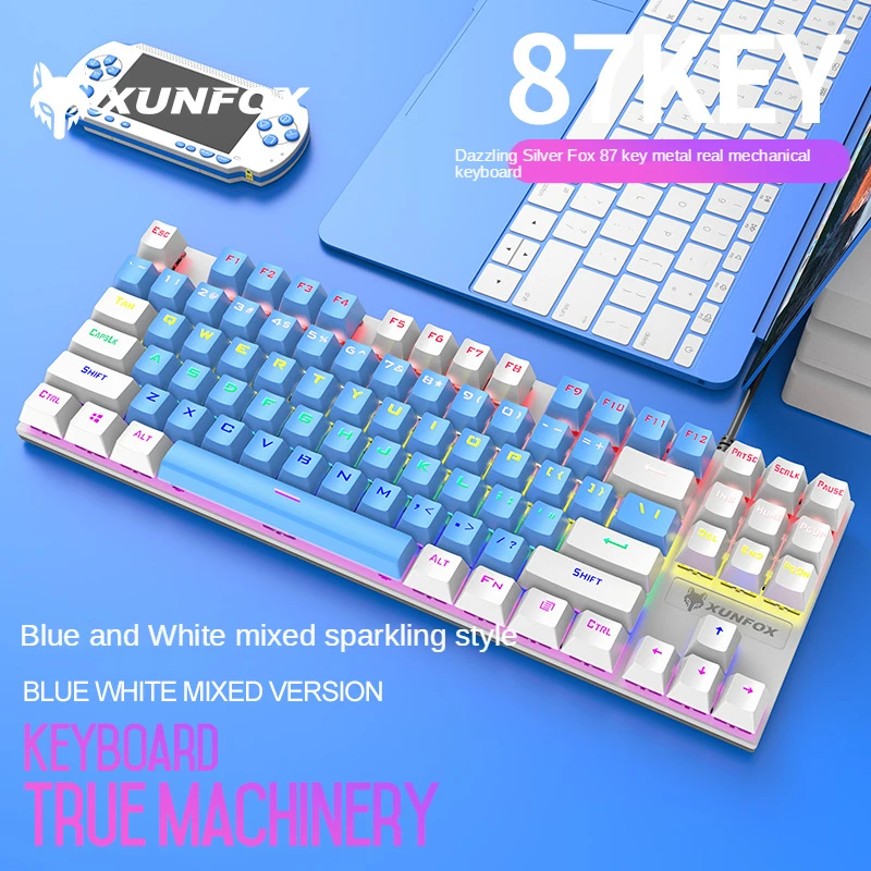 

K80 PBT 87 keys Backlight Color Matching Keycaps Replacement for Mechanical Keyboard Variety Of Color Choices Key Cap Switches