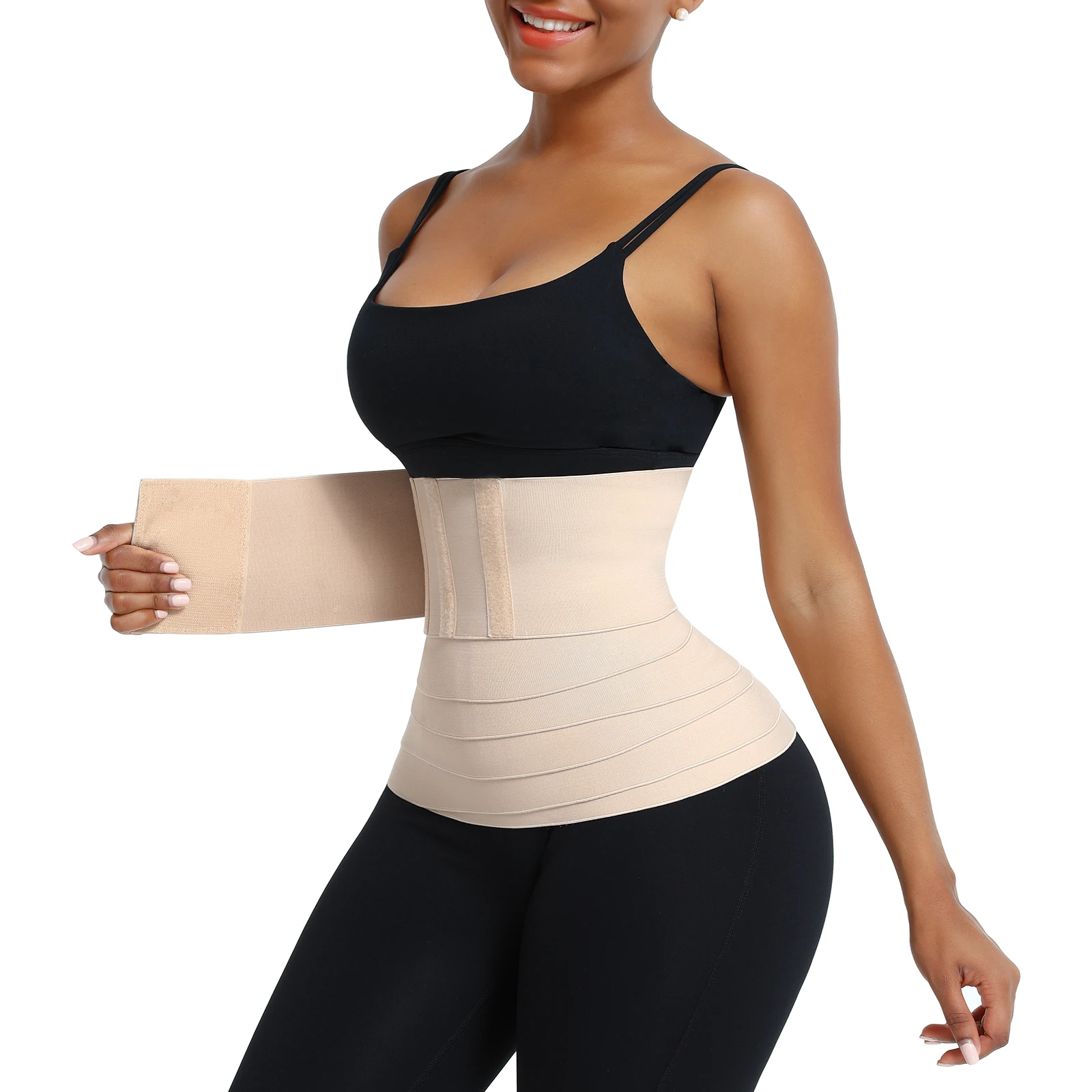 Fashion No Waist Allowed Body Wrap With Loop Waist Trainer Snatch Me Up  Bandage Wrap Around Shapewear Plus Size Lumbar Support Bands @ Best Price  Online