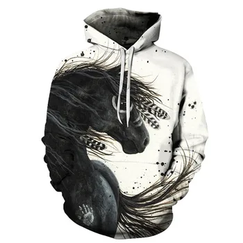 

Hot Sale Colorful Horse Printed Sweatshirt Men Women 3D Pullover For Male Hoodies Autumn Long Sleeve Man Jacket