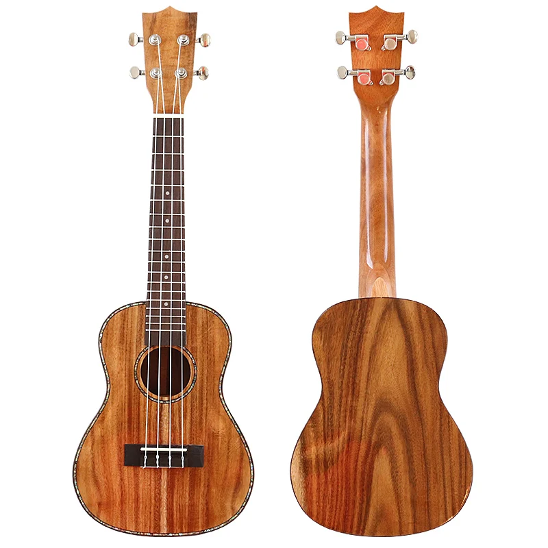 

New arrival Ukulele 26 inch full solid Acacia wood high gloss finish 4 string UK guitar natural color