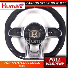Рулевое колесо из углеродного волокна для Benz A C E CLA GLA clas W205 W117 W213 w177, новинка, меховые автомобильные аксессуары, тюнинг автомобиля