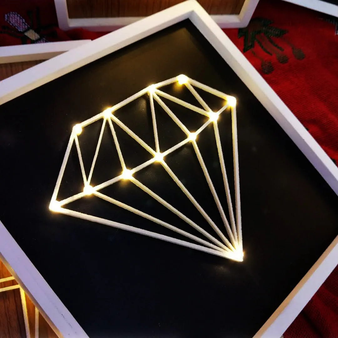 Diamond Lanpulux девочек уникальная фоторамка ночника животные Алмазная ананас теплый белый прикроватный светильник бутик Декор светильники - Испускаемый цвет: Diamond