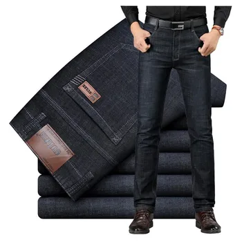 

Men Classic Jeans Jean Homme Pantalones Hombre Men Mannen Soft Black Biker Masculino Denim Overalls Mens Pants