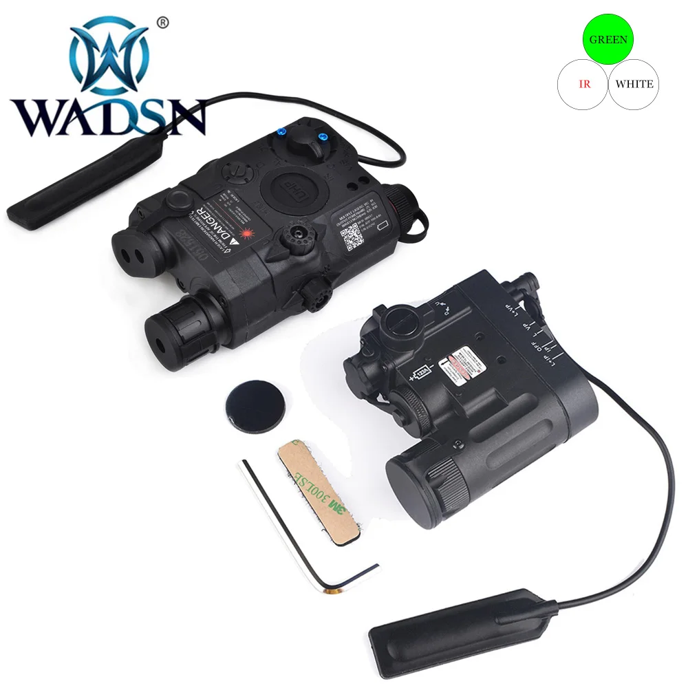 

DHL WADSN Tactical Scout Light DBAL-D2 GREEN/IR LASER White LED Lamp PEQ 15 LA-5C UHP Green/Ir Laser+Flashlight Weapon Lights