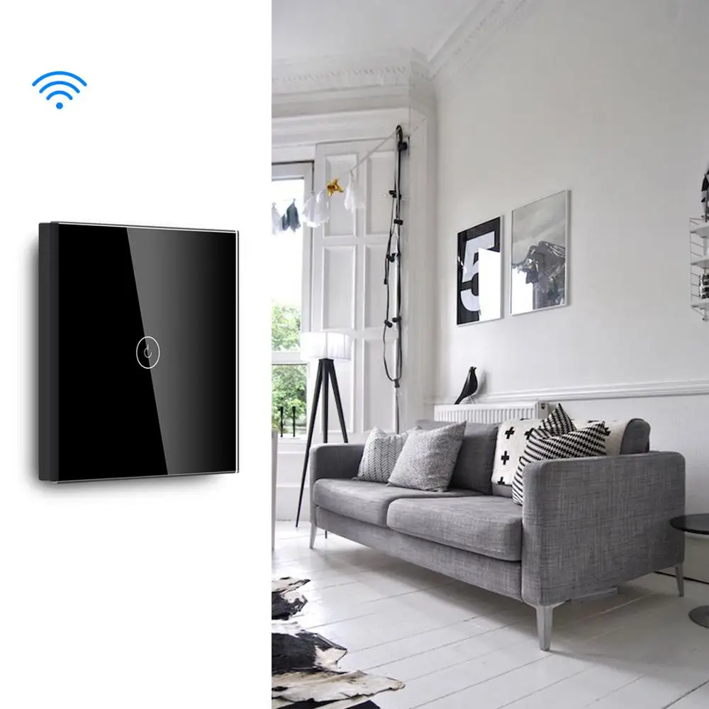 BSEED Wifi выключатель света 1 банда умный переключатель беспроводной wi-fi-переключатель белый черный золотой цвета поддержка для умного дома Tuya