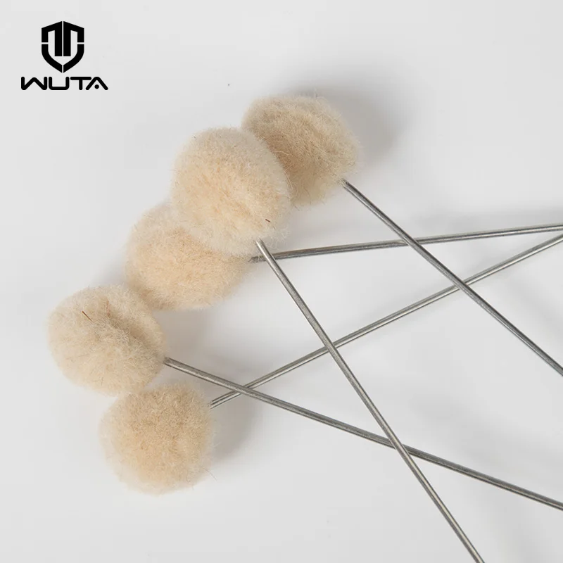 WUTA 10pcs/pack Natural Wool Daubers Leather Dyeing Finishes Applicator Glue Paint leather craft tool Send by Standard Shipping