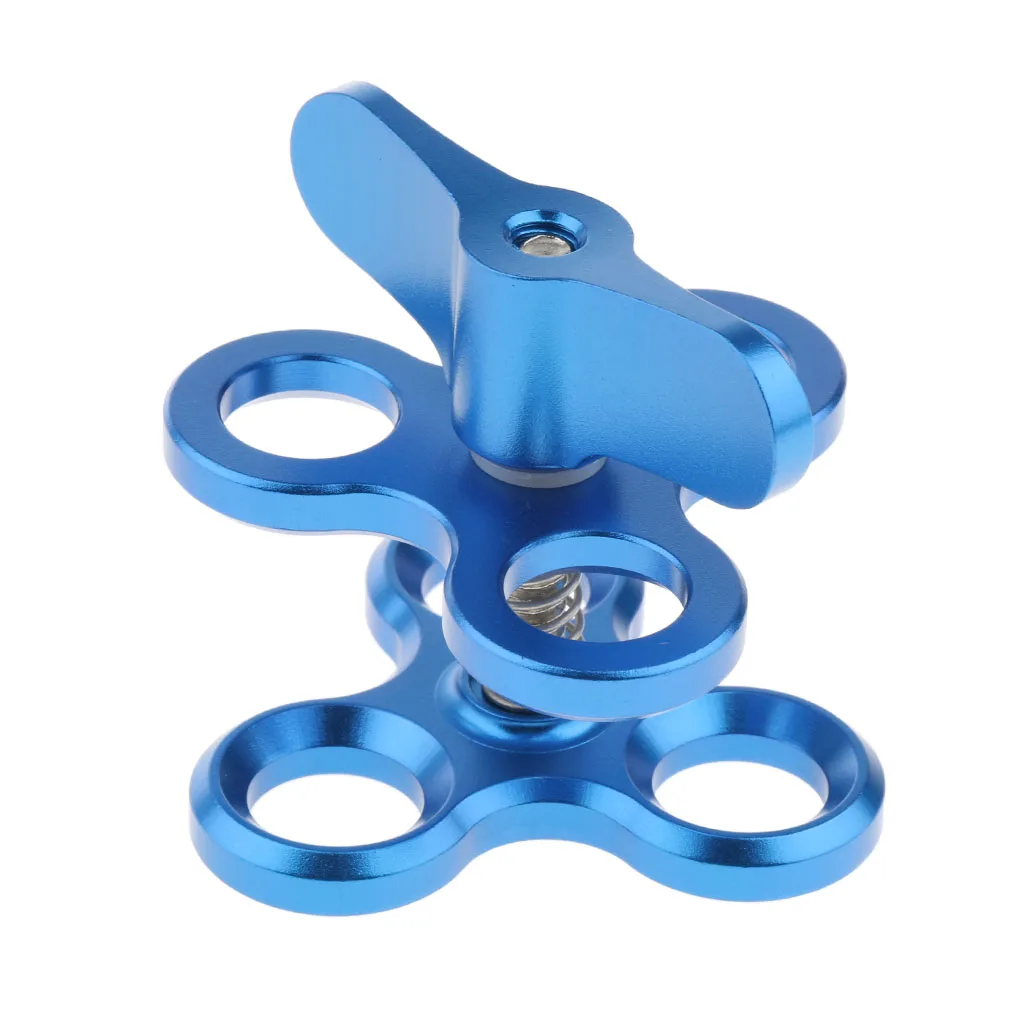 Blue as described Тройной Шаровой Зажим 3 отверстия подводный кронштейн для подводной системы - Цвет: Blue as described