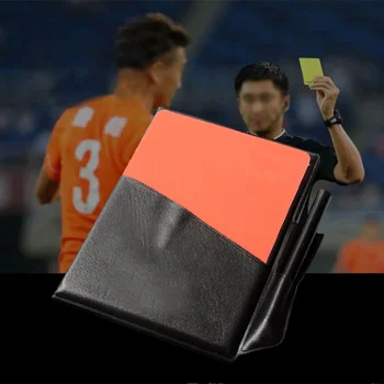 

Aolikes Soccer Referee Red Yellow Card Pencil Sports Notebook Personalized Match Soccer Sheet Set Note Notebook With pencil
