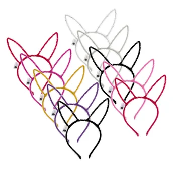 

7Pcs Women Girls LED Pointed Long Rabbit Ears Headband Light Up Flashing Cute Party Hair Hoop Halloween Christmas Party Decor