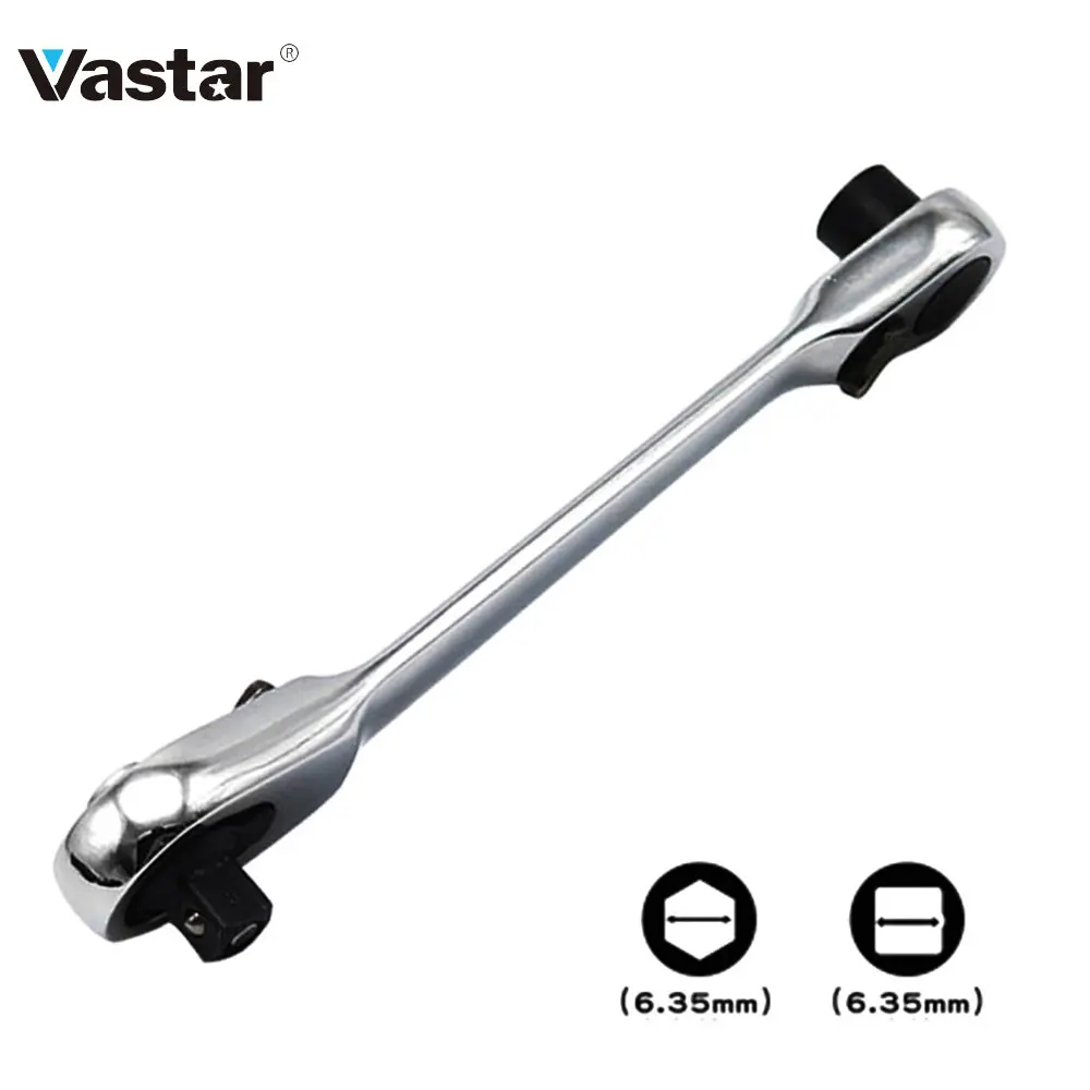 

Vastar Mini Ratchet Wrench 1/4inch Double-Ended Torque Small Fly Socket Wrench Spanner Hand Repair Tools Wrench Repair Tools
