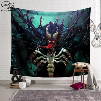 

Venom/Spiderman Funny cartoon Blanket Tapestry 3D Printed Tapestrying Rectangular Home Decor Wall Hanging style-2