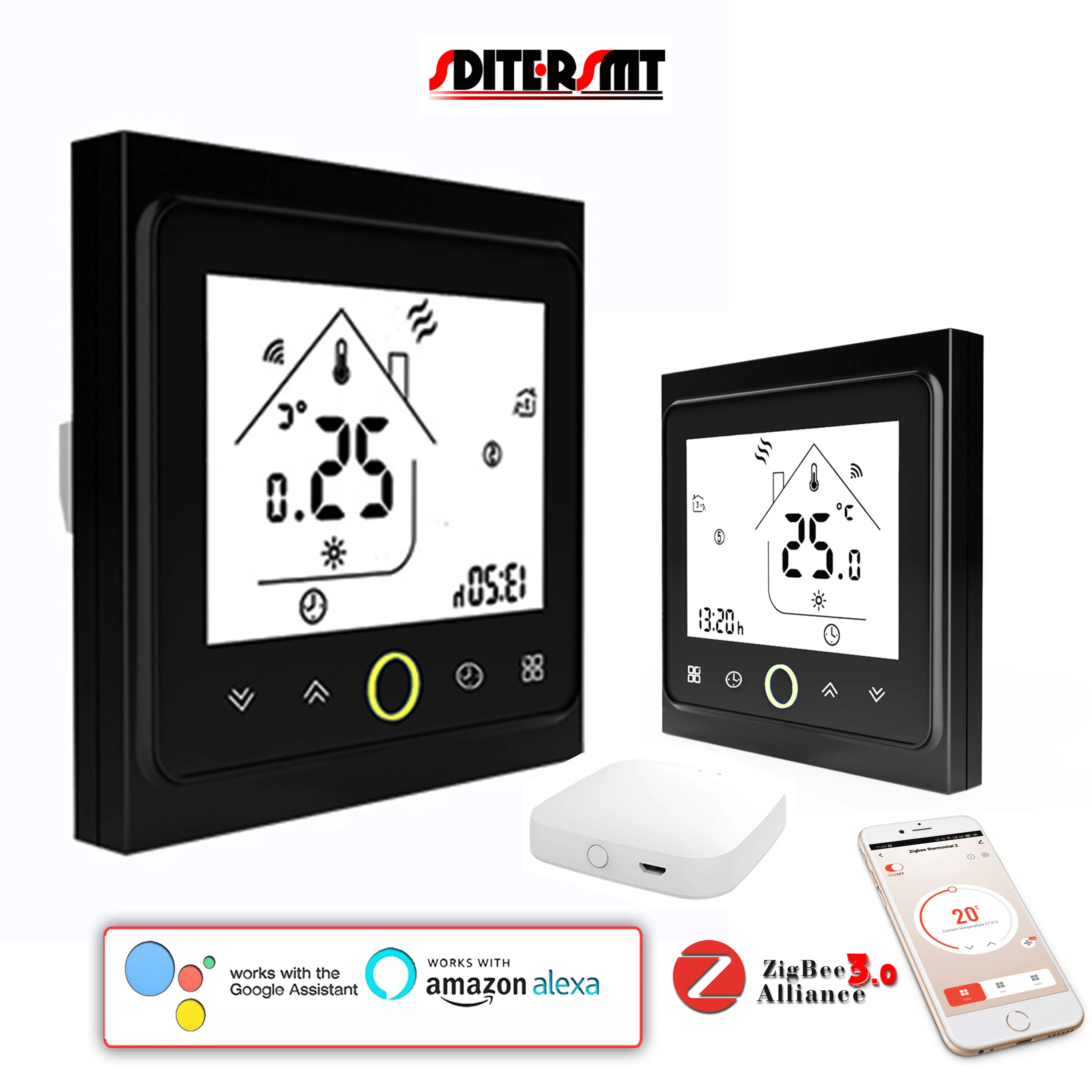 

Термостат Zigbee программируемый с поддержкой Wi-Fi, 24 В/220 В/110 В