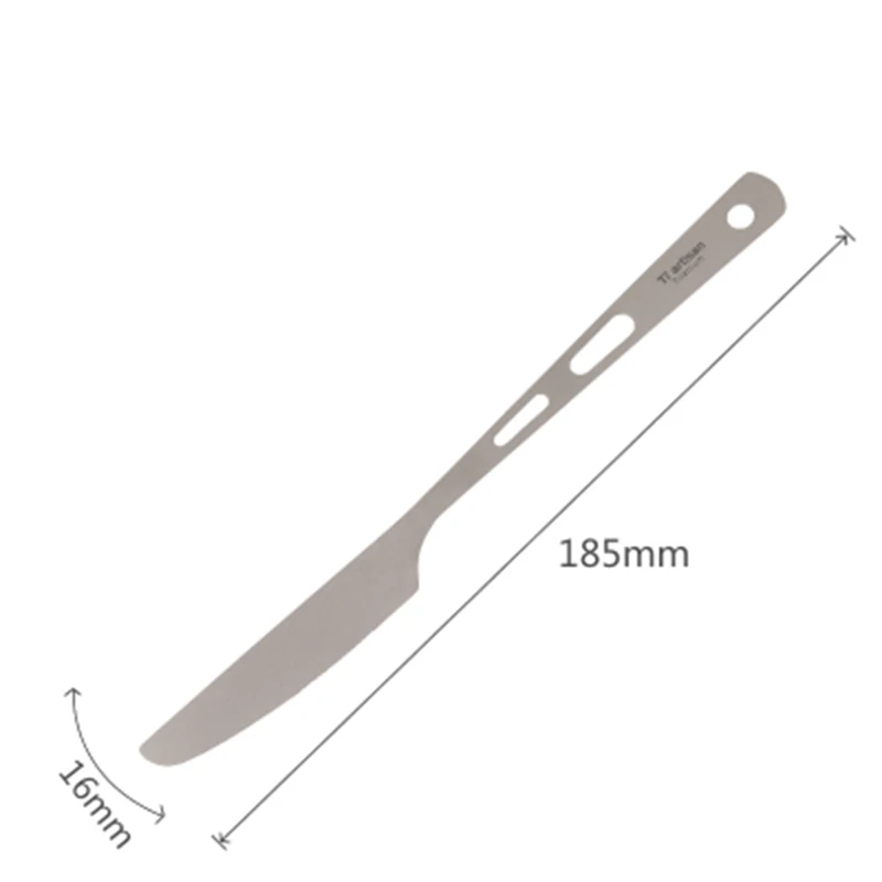 Knife Tiartisan чистая титановая ложка, вилка, нож, походная посуда для приготовления пищи, многоразовые столовые приборы для обеда, походов, пикника, альпинизма Ta8106 - Цвет: Knife