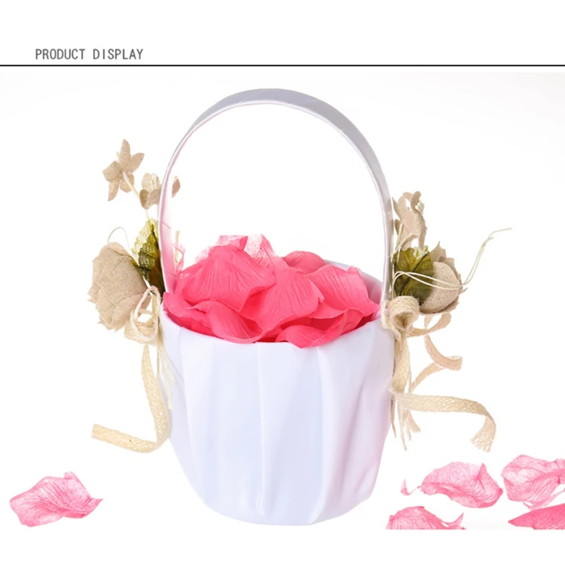 rose petal basket for wedding