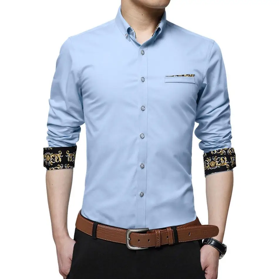 Модный бренд осени; Для мужчин одежда Slim Fit Для мужчин рубашка с длинными рукавами Для мужчин клетчатая хлопковая Повседневное Для мужчин рубашка социальных размера плюс M-5XL