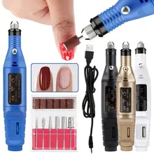 Фрезер для ногтей, сверлильный станок для маникюра, машинка для маникюра и педикюра для ухода за ногтями Маникюрный набор электрическая пилка аппарат, оборудование для полировки ногтей