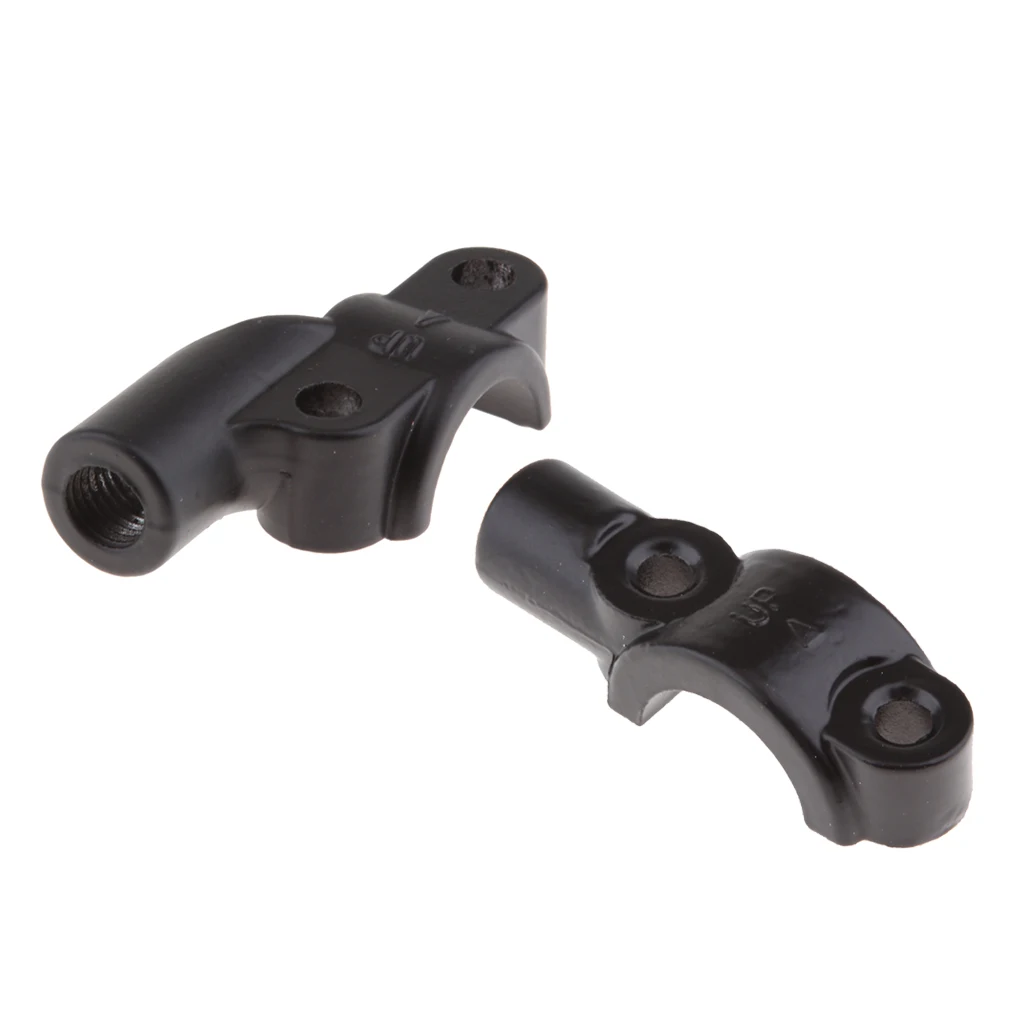 8mm 22mm Motorcycle Rear View Black Handle Bar End Side Rearview Mirrors