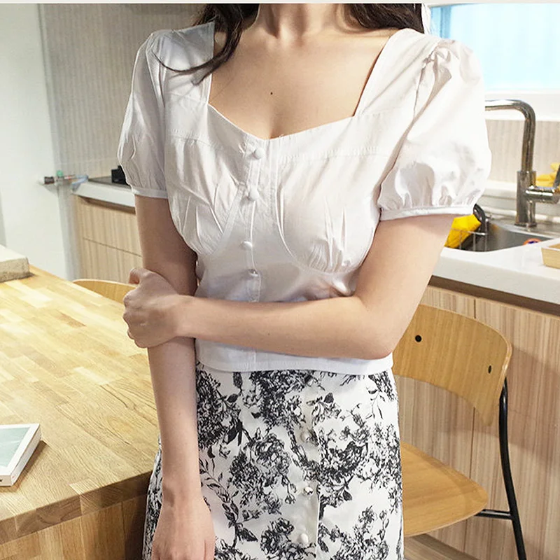 

BOBOKATEER short white blouse women shirts blusas mujer de moda 2020 tunique chemisier femme womens tops and blouses summer top