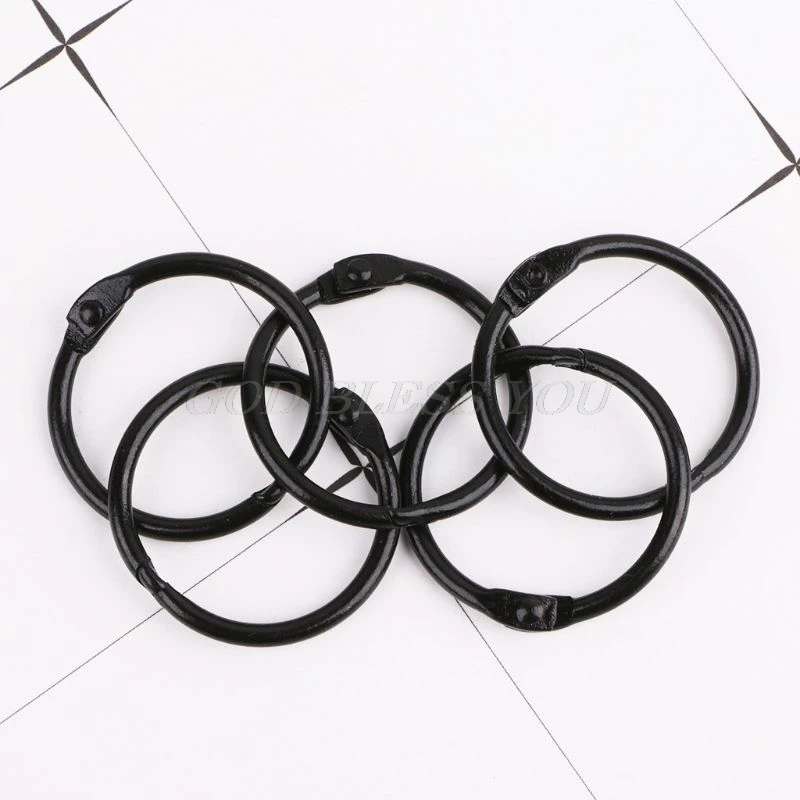 10pcs Metal Loose Leaf Binder Ring Book Hoops DIY Albums School Office Craft Book Binding Hoops Office Binding Supplies