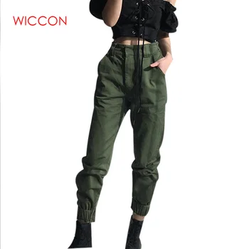 

Women Army Harem Camo Pants High Waist Pants Camouflage Loose Joggers Streetwear Punk Cargo Pants Women Capris Trousers