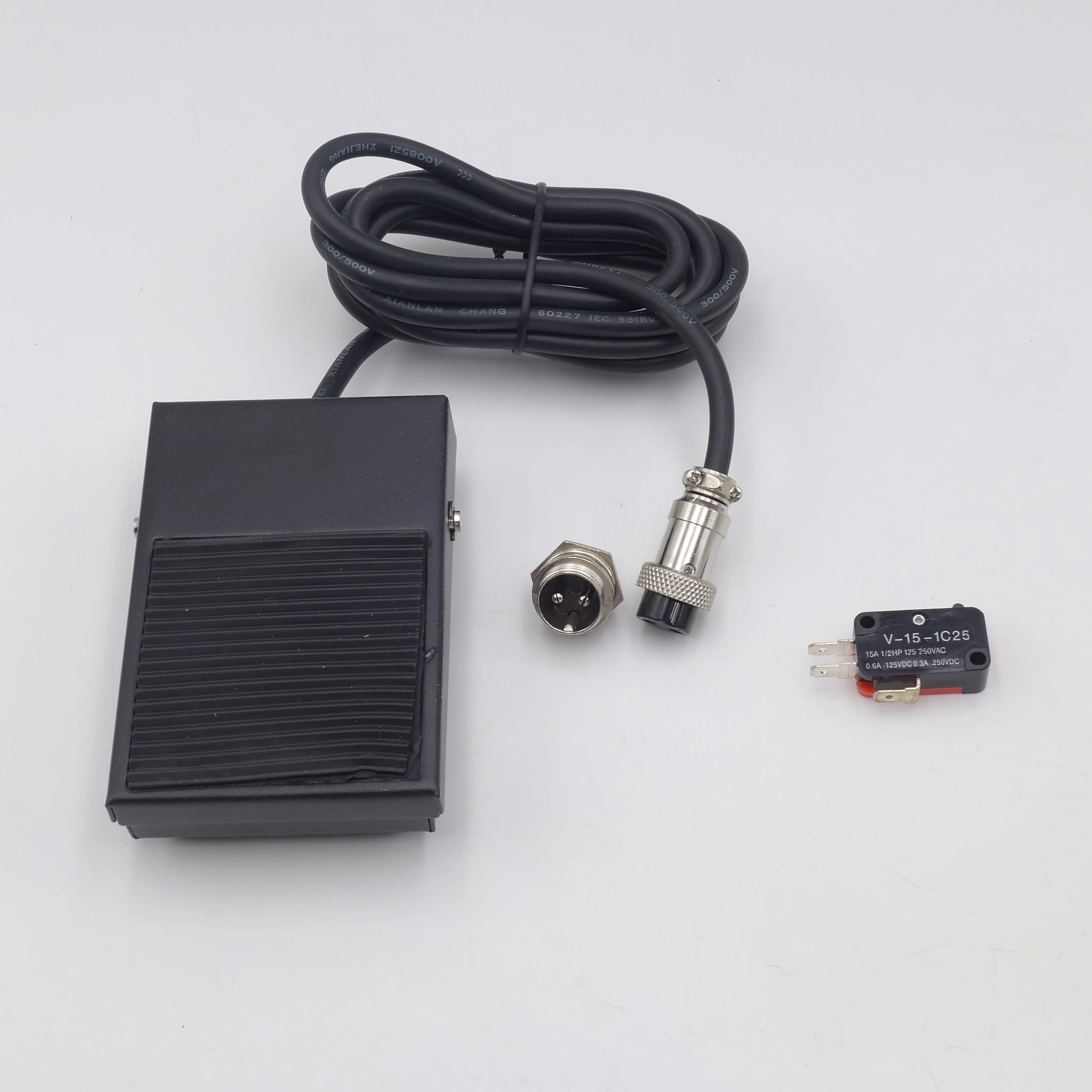 Extra Micro Switch Free Your Hand Metal Foot Pedal Foot Switch 1.8 Meters Cable 2 Pins connector Spot Welding Switch Tig Torch