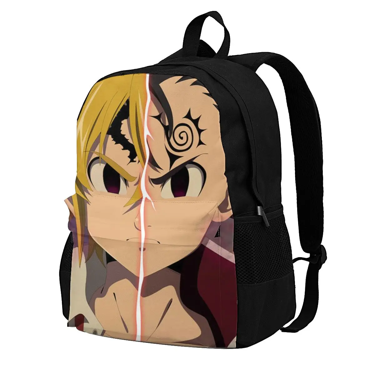 

Рюкзак Meliodas Zeldris с семи смертельными грехами, японский уличный Рюкзак-бегунок из полиэстера с аниме персонажами из японского аниме, прочные амулетные сумки