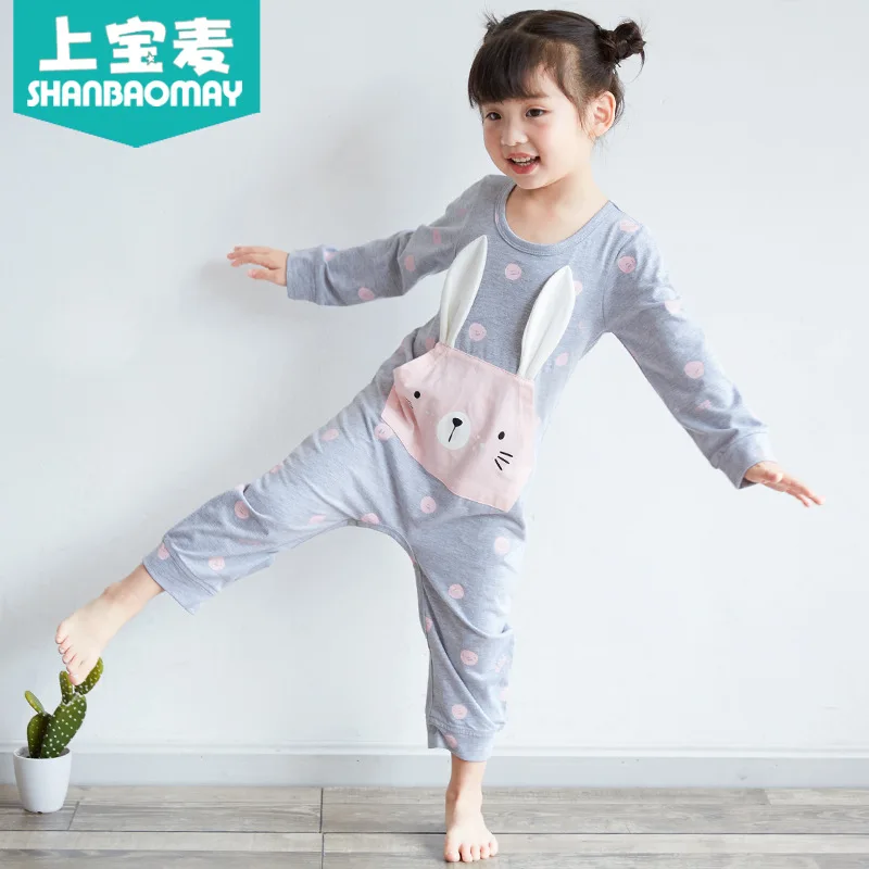 

2019 Spring And Autumn Children One-piece Pajama Kick Girls' Jumpsuit Tracksuit Animal GIRL'S Onesie
