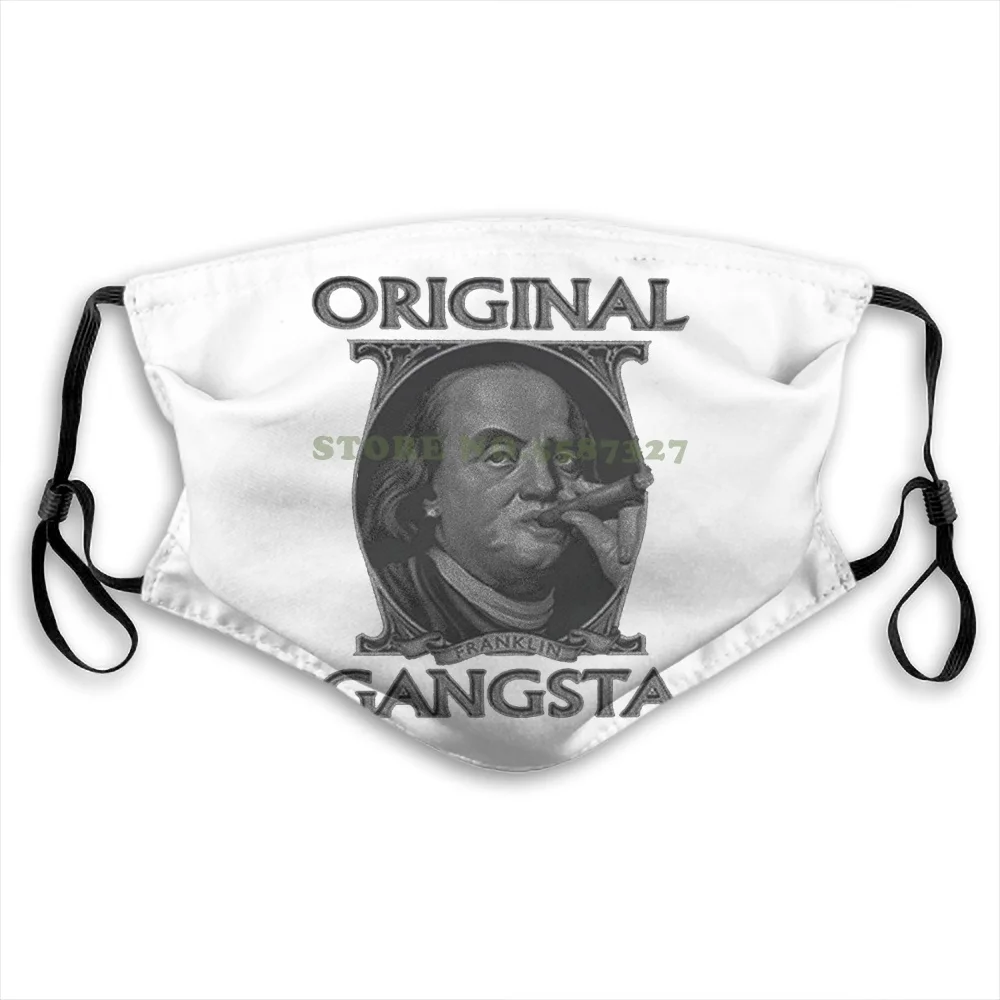 

Original Gangster Benjamin Franklin Design Fashion Funny Reusable Masks