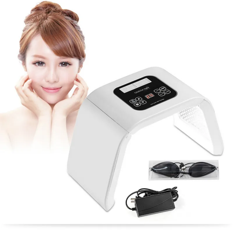  LED Mask For Face 4/7Colors Light Therapy Spa Acne Remover Skin Rejuvenation Whitening Oil Control 