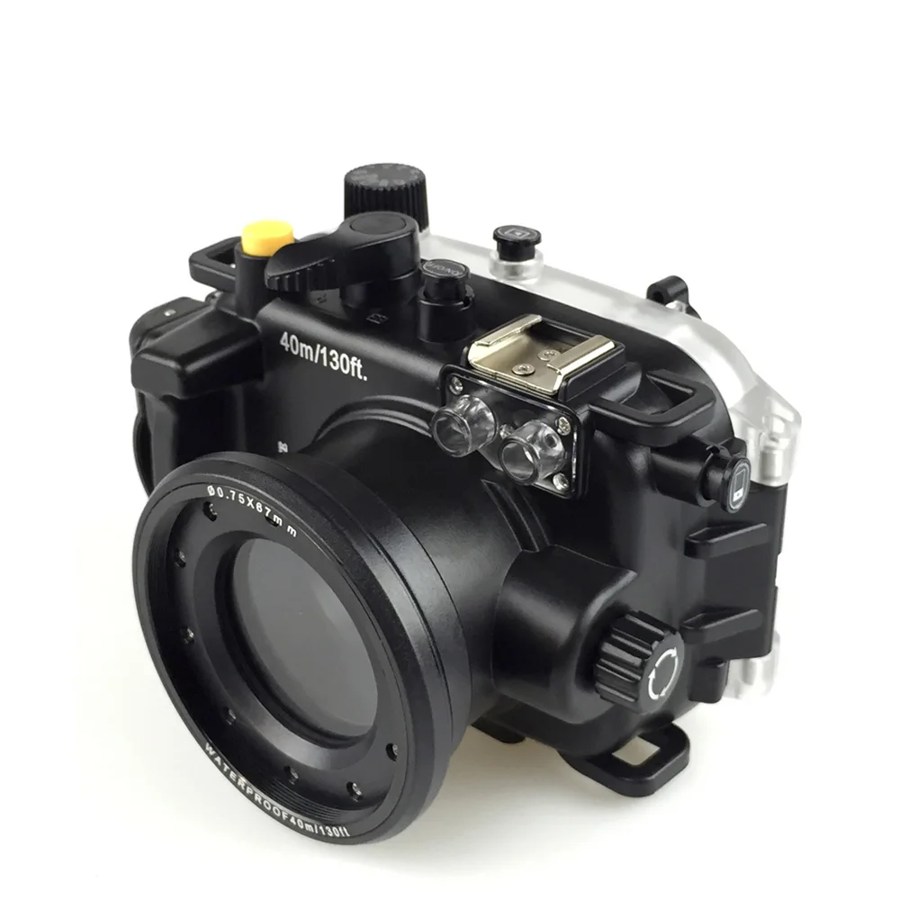 130FT/40M Underwater Depth Diving Case For Canon PowerShot G1X Mark II III G7X II G5X G9X Waterproof Camera Housing Cover Box