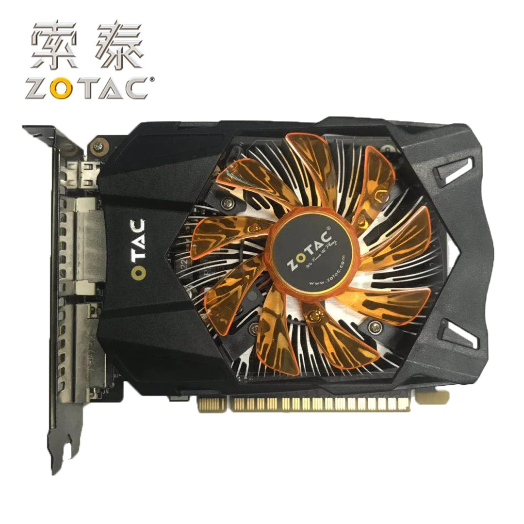 Original ZOTAC Video Card GTX750 2GD5 128Bit GDDR5 Graphics Cards for nVIDIA GeForce Map GTX 750 2G GM107 Desktop PC Maps Used graphics card for gaming pc