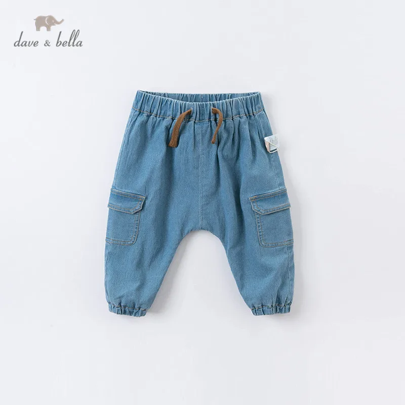 

DBA14647 dave bella autumn baby boys fashion solid pockets pants children full length kids pants infant toddler trousers
