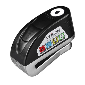 

Hot New Universal Alloy 120db Alarm Anti Theft Padlock Travel Brake Motorcycle Bike Waterproof 3keys Disc Lock Warning Security
