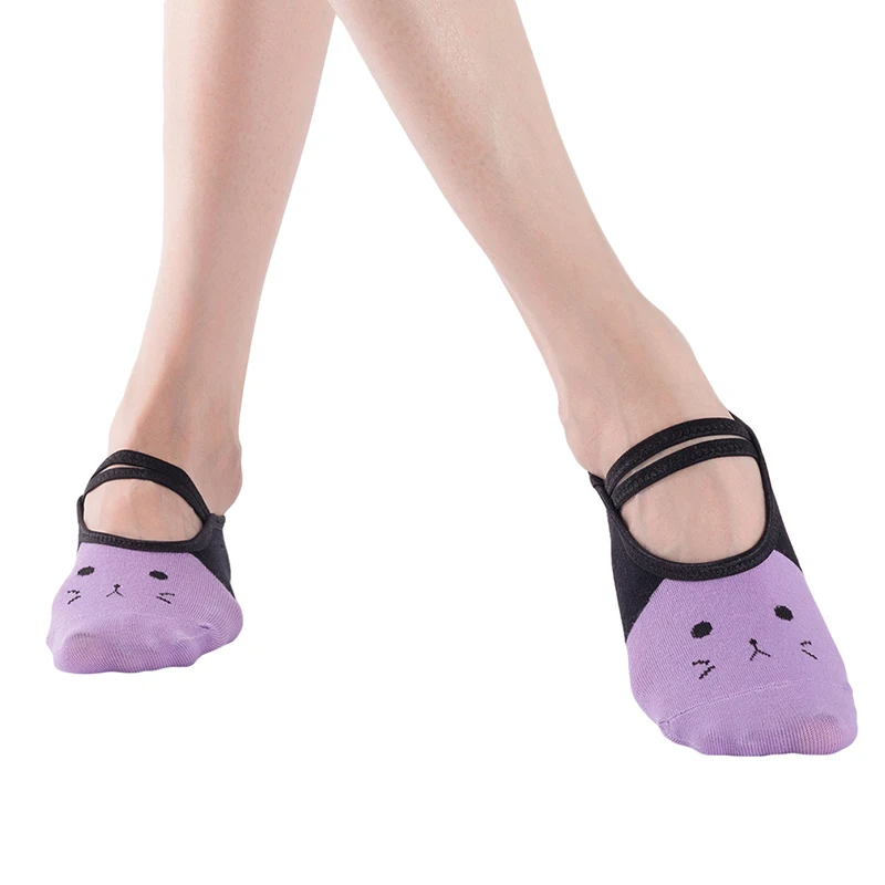 Women High Quality Bandage Yoga Socks Anti-Slip Quick-Dry Damping Pilates Ballet Socks For Men & Women Cartoon Cat Print Socks 20 H66dc14940b5342d180ce2898902e9f4cU