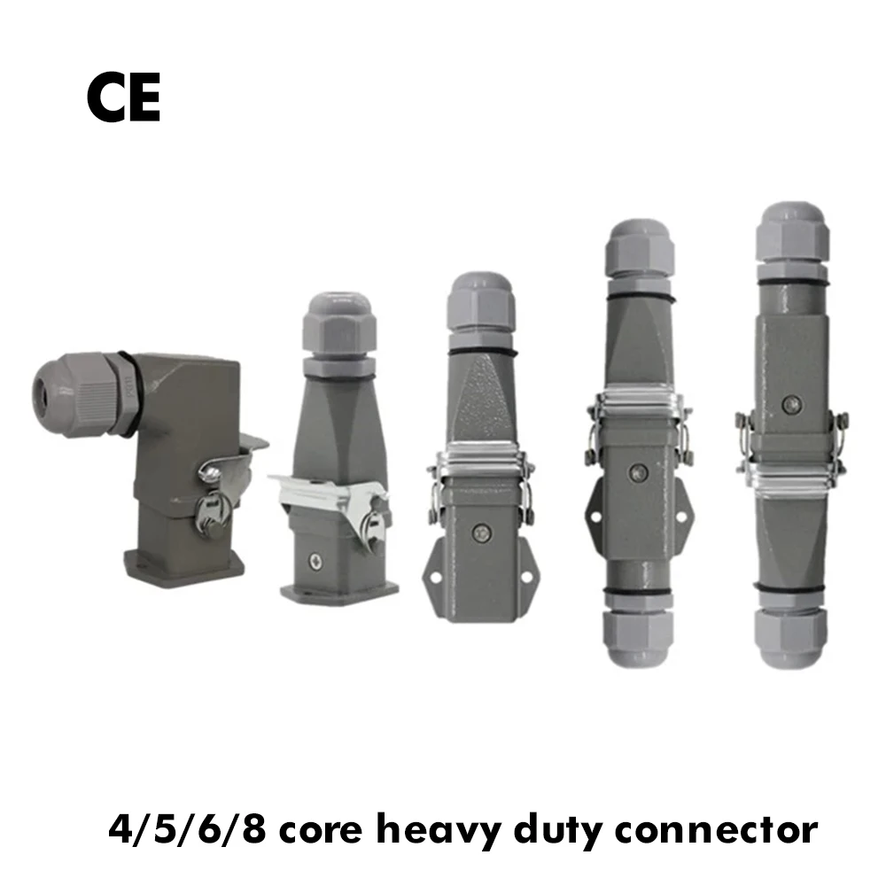 

Heavy duty connector 4 core (3+1)5 core (4 +1)6 core (5+1)8 core (7+1) aviation multiple function type docking plug
