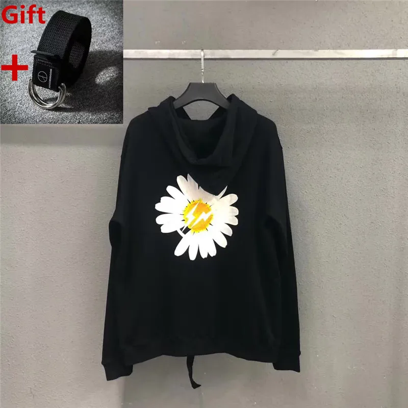 

Peaceminusone Sun Flower Hoodies GD Daisy Print Peaceminusone Sweatshirts Men Women Oversize Hoodie Lightning