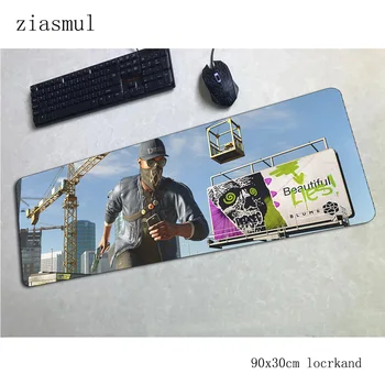 

watch dogs 2 pad mouse 90x30cm computer gamer mouse pad cheapest padmouse HD print mousepad ergonomic gadget office desk mats