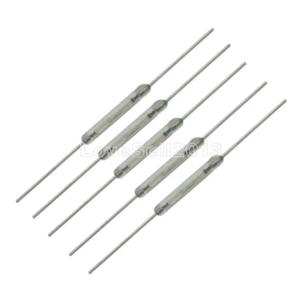 

10pcs N/O Reed switch Magnetic Switch 2 * 14mm Normally Open Magnetic Induction switch For Arduino