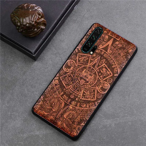 Color 6 Чехол для Honor 20, чехол из дерева для huawei Honor 10, чехол для Honor 20 Pro, задняя крышка, бампер из ТПУ, чехол для huawei 10 Play 20S 20 Pro Magic 2, чехол - Цвет: Color 6