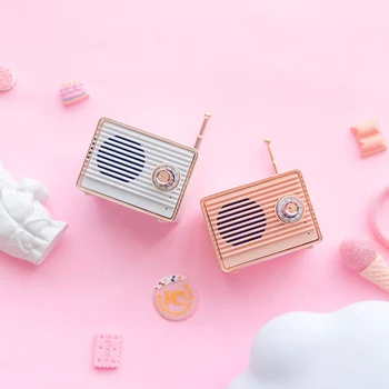 

New Retro Bluetooth Speaker Vintage Mini Cute Bluetooth Speaker Nostalgic Heavy Bass 3D Stereo Surround HiFi Sound Effects