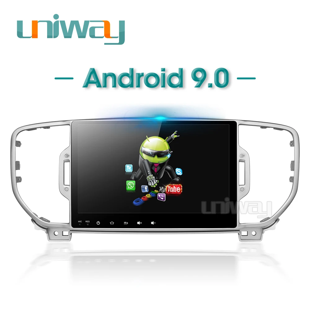 Uniway AKX59071 android 9 0 автомобильный dvd для kia sportage kx5 2016 2017 Радио Стерео gps навигация с