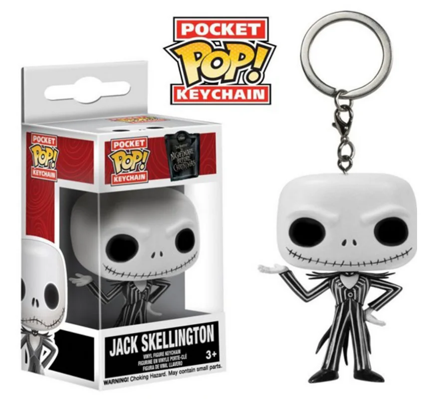 FUNKO POP Jack Skellington Кошмар перед Рождеством ноль Фигурки Коллекция модель игрушки брелок для Хэллоуина подарок