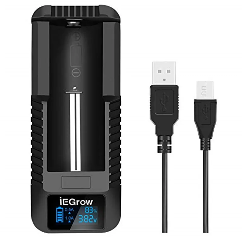 Intelligent LCD Display Universal Battery Charger for Rechargeable Batteries Li-ion 18650 18490 18350 17670 17500 16340(RCR123) |