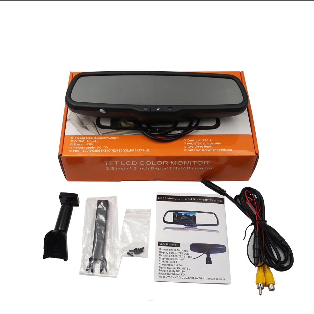 4.3 Inch TFT LCD Rearview Mirror Display High Brightness with Automatic